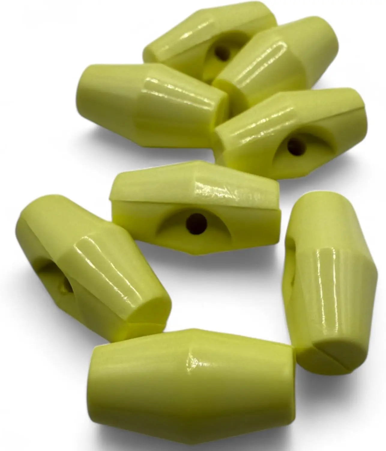 Baby Toggle Buttons, Plastic Duffle Fasteners, 19mm, Lemon, 6-Pack