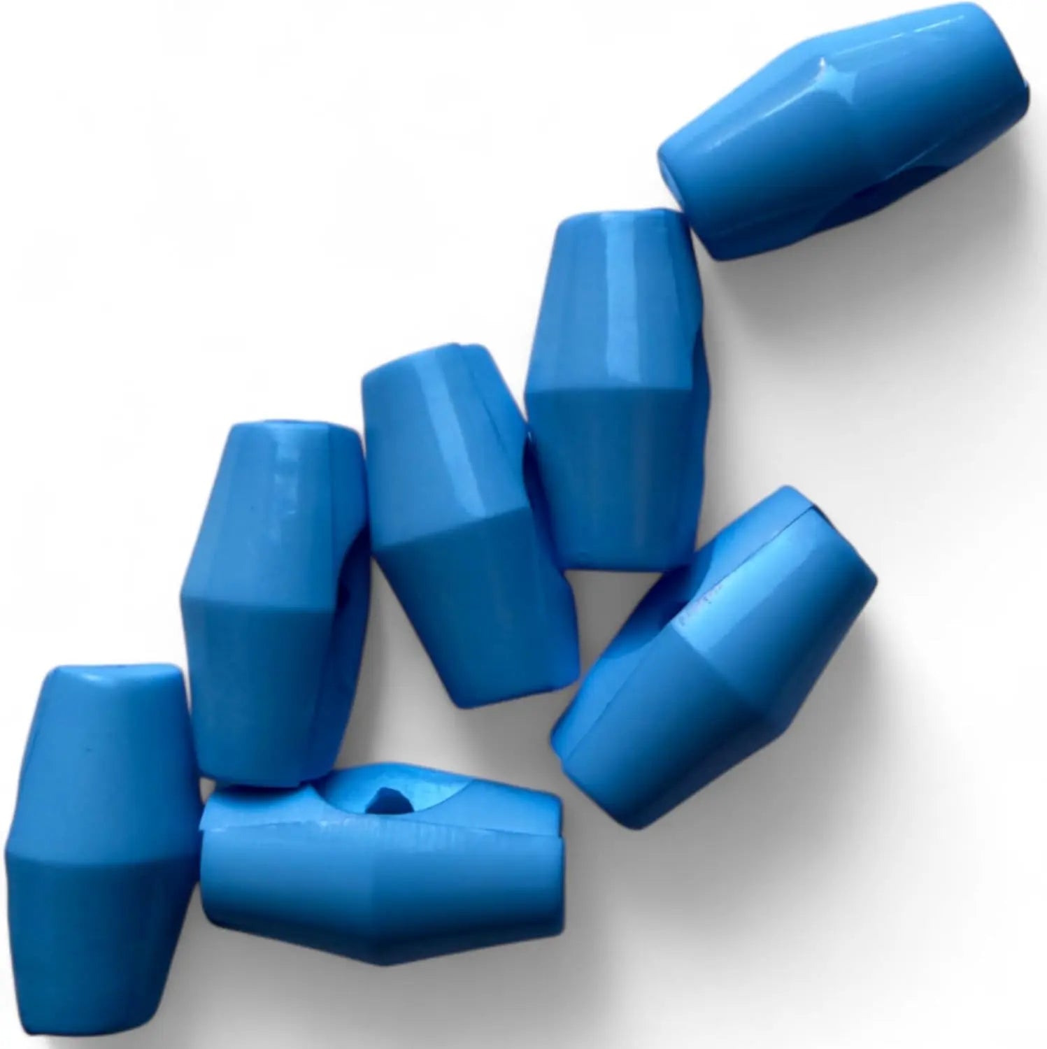 Baby Toggle Buttons, Blue Plastic Duffle Fasteners, 19mm, Pack of 6