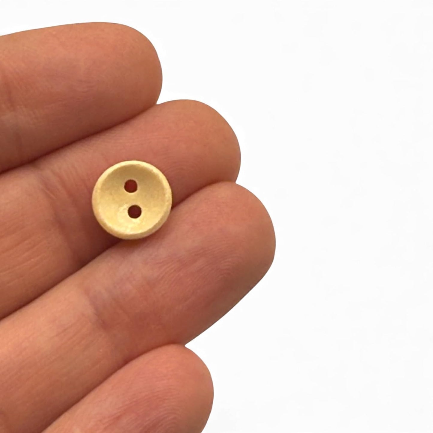 Wooden Oval Buttons, Light Brown, 10mm, 2 Hole, Pack of 10