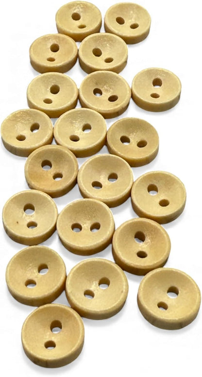 Wooden Sewing Buttons, Oval Shape, 9mm, Pack of 10, for Baby Cardigan
