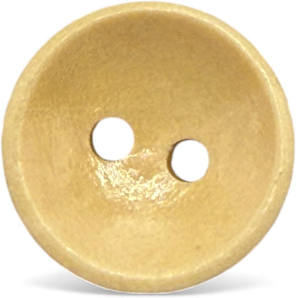 15mm Light Brown Oval Wooden Buttons, 2 Hole, Pack of 10