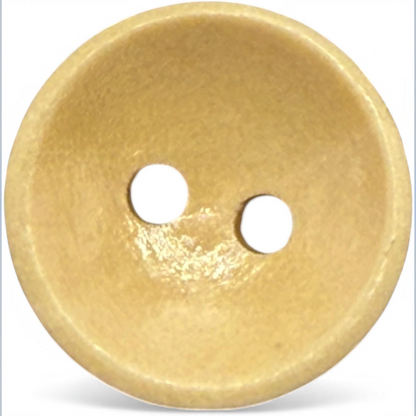 15mm Light Brown Oval Wooden Buttons, 2 Hole, Pack of 10