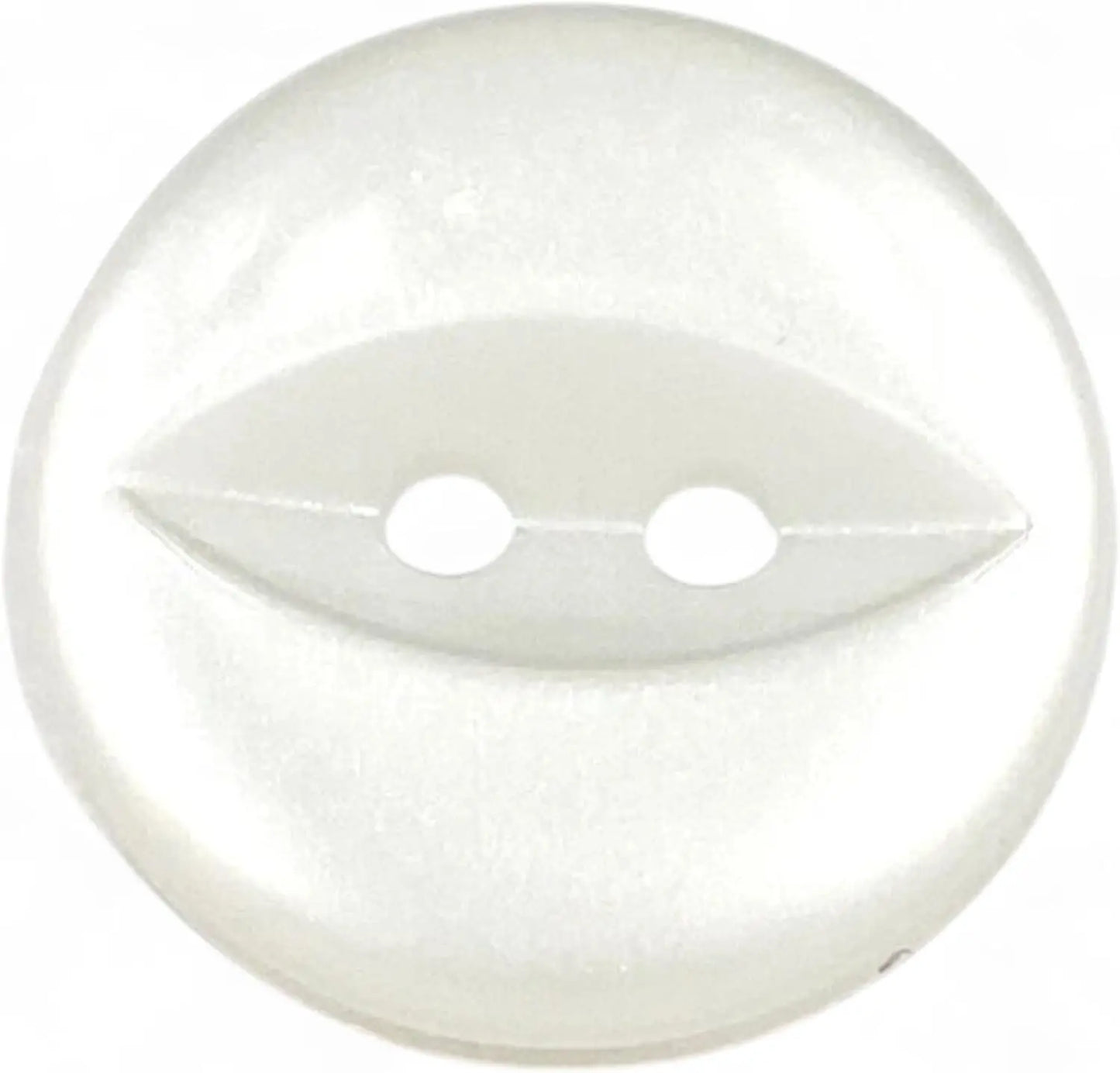 Fisheye Sewing Buttons, 11mm 14mm 16mm, 3 Sizes, Pack of 12, Multi-Colour (01 White, 11mm)