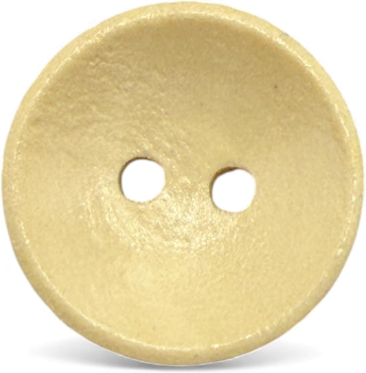 Wooden Sewing Buttons, Oval Shape, 2 Hole, Light Brown, 18mm, Pack of 10