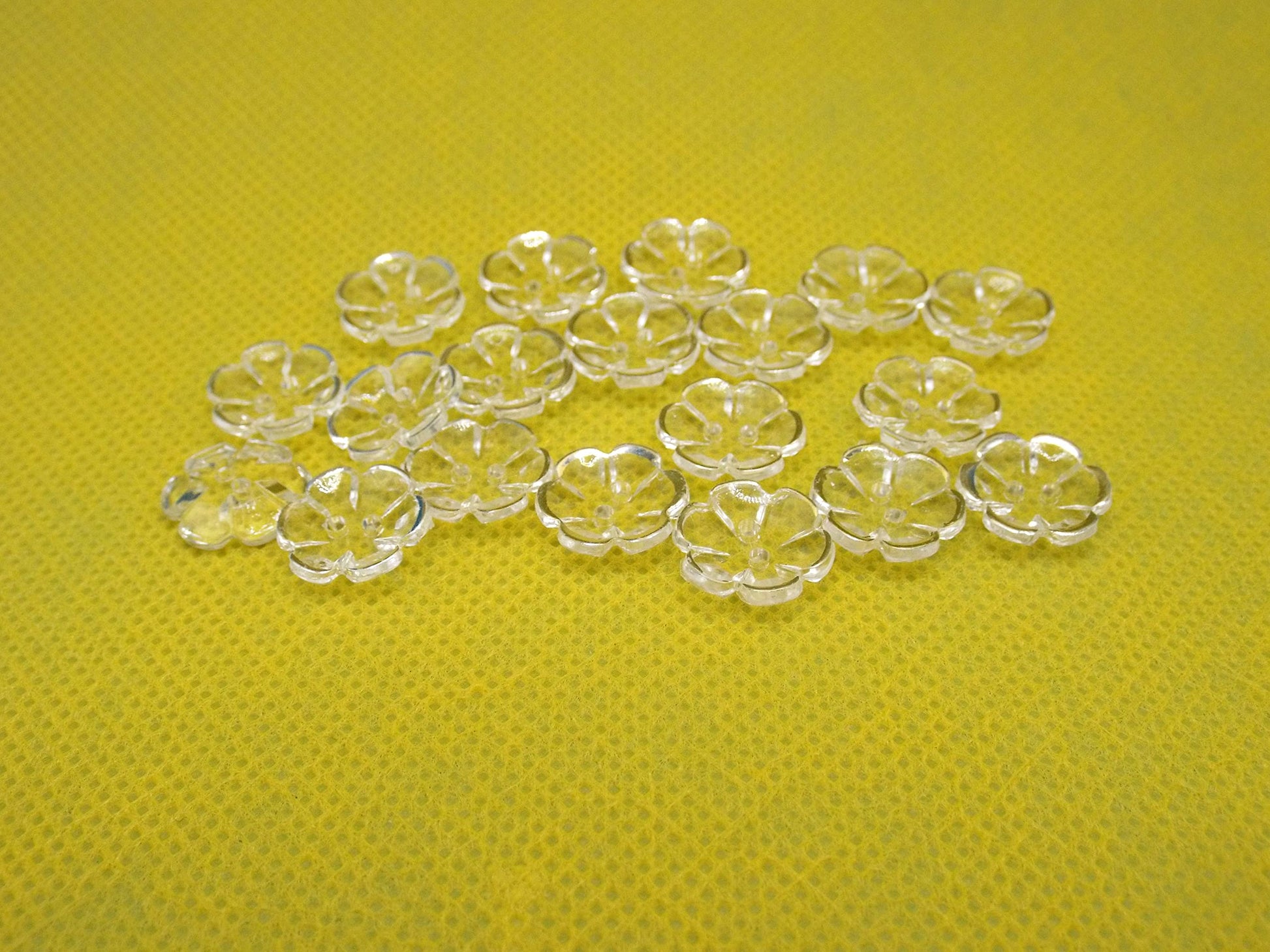 KnitForLess 13mm Buttons Clear Transparent Rose Flower Baby Cute Cardigans Knitting Crafts