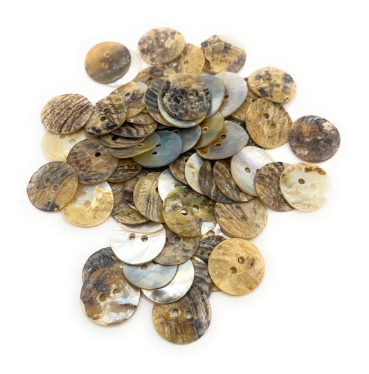 KnitForLess 200Pcs 15mm Mother of Pearl Shell Buttons 2 Hole Knitting Crafts Scrapbook