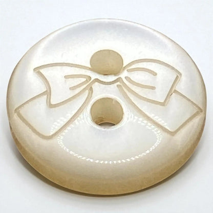 Baby Buttons with Bow Design, 11mm, 2-Hole, Pack of 12, 10 Colours Available (Baby Blue)