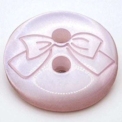 Baby Buttons with Bow Design, 11mm, 2-Hole, Pack of 12, 10 Colours Available (Baby Blue)