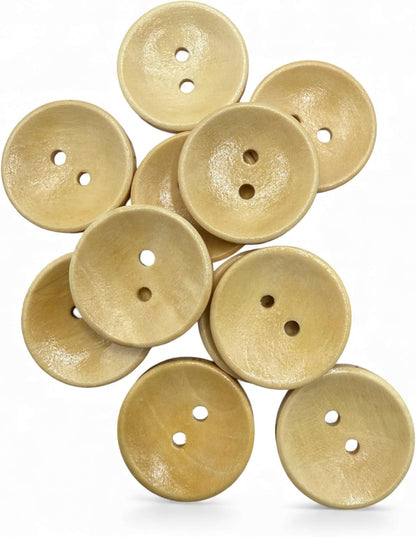 Wooden Buttons, 23mm Oval, 2 Hole, for Cardigan Knitting, Pack of 10