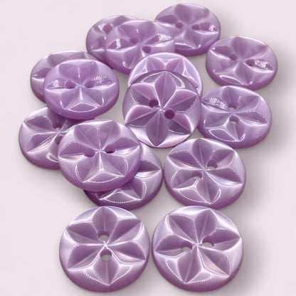 Star Sewing Buttons, 11mm 14mm 16mm, 11 Colours, Pack of 12, Classic British Style (01 White, 11mm)