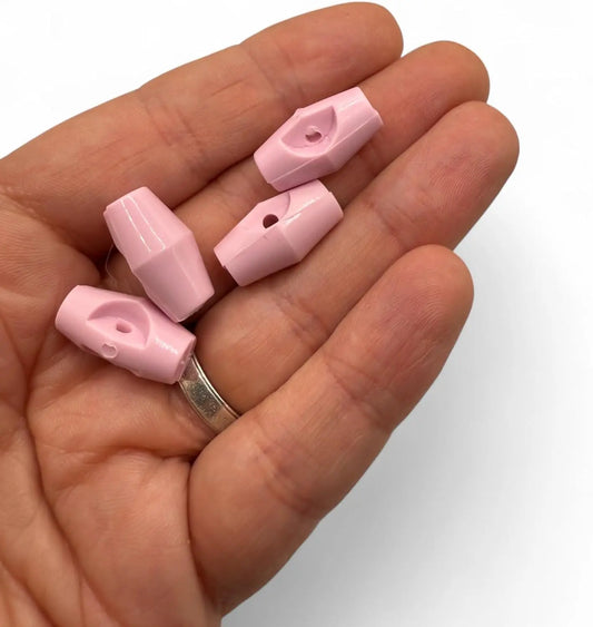 Toggle Buttons for Baby Clothing, Pink Plastic Duffle Fasteners, 19mm, 6-Pack