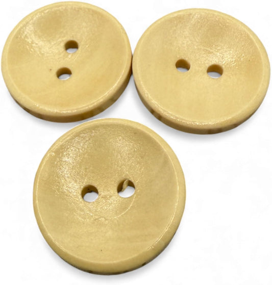 Wooden Sewing Buttons, 2 Hole, Light Brown, Oval Shape, 20mm, Pack of 10