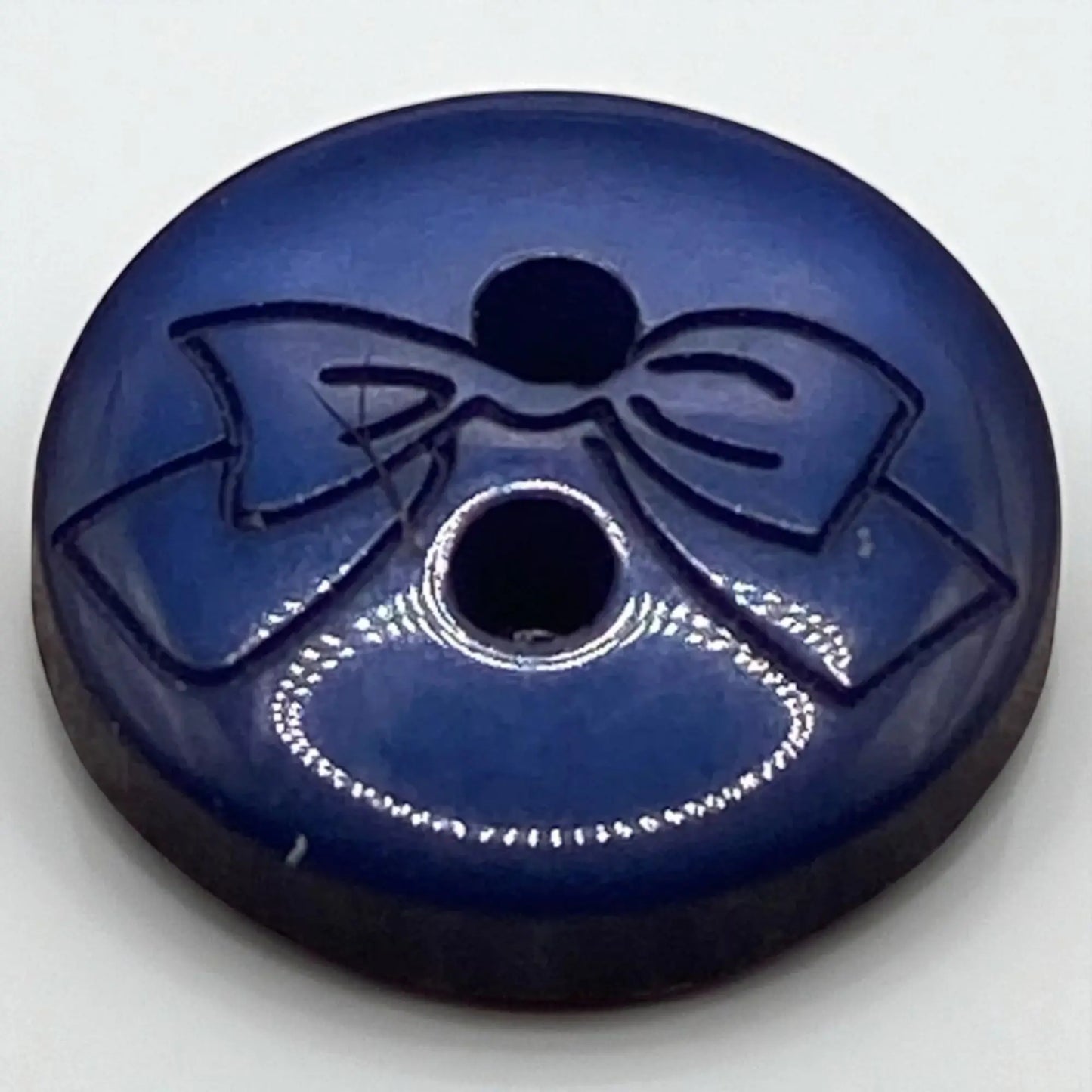 Baby Buttons with Bow Design, 11mm, 2-Hole, Pack of 12, 10 Colours Available (Baby Blue)