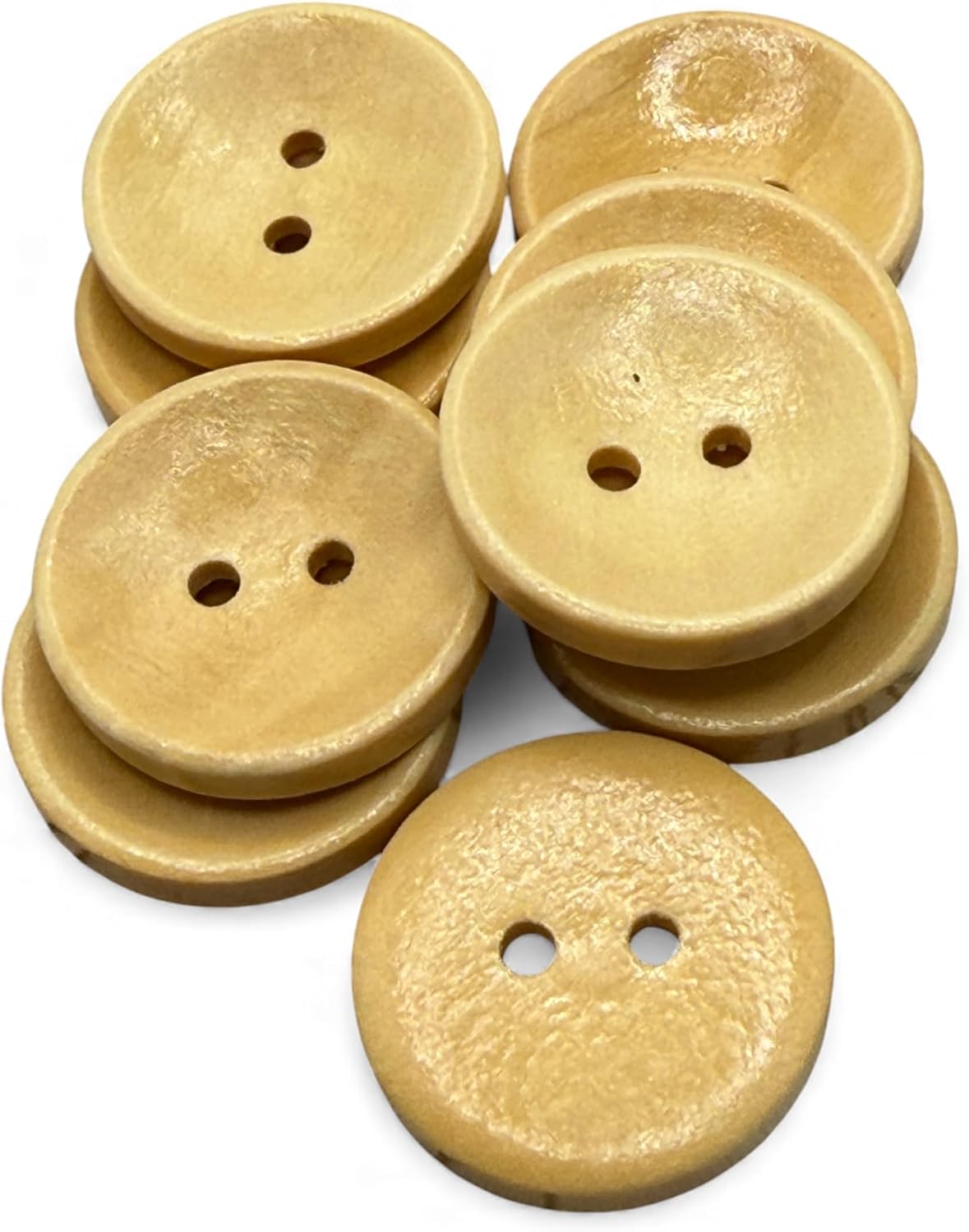 Wooden Buttons, 23mm Oval, 2 Hole, for Cardigan Knitting, Pack of 10