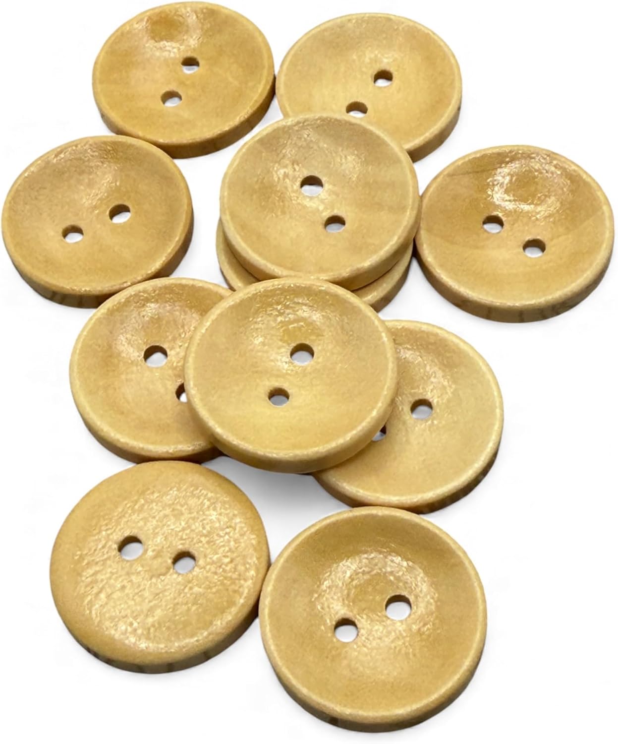 Wooden Buttons, 23mm Oval, 2 Hole, for Cardigan Knitting, Pack of 10