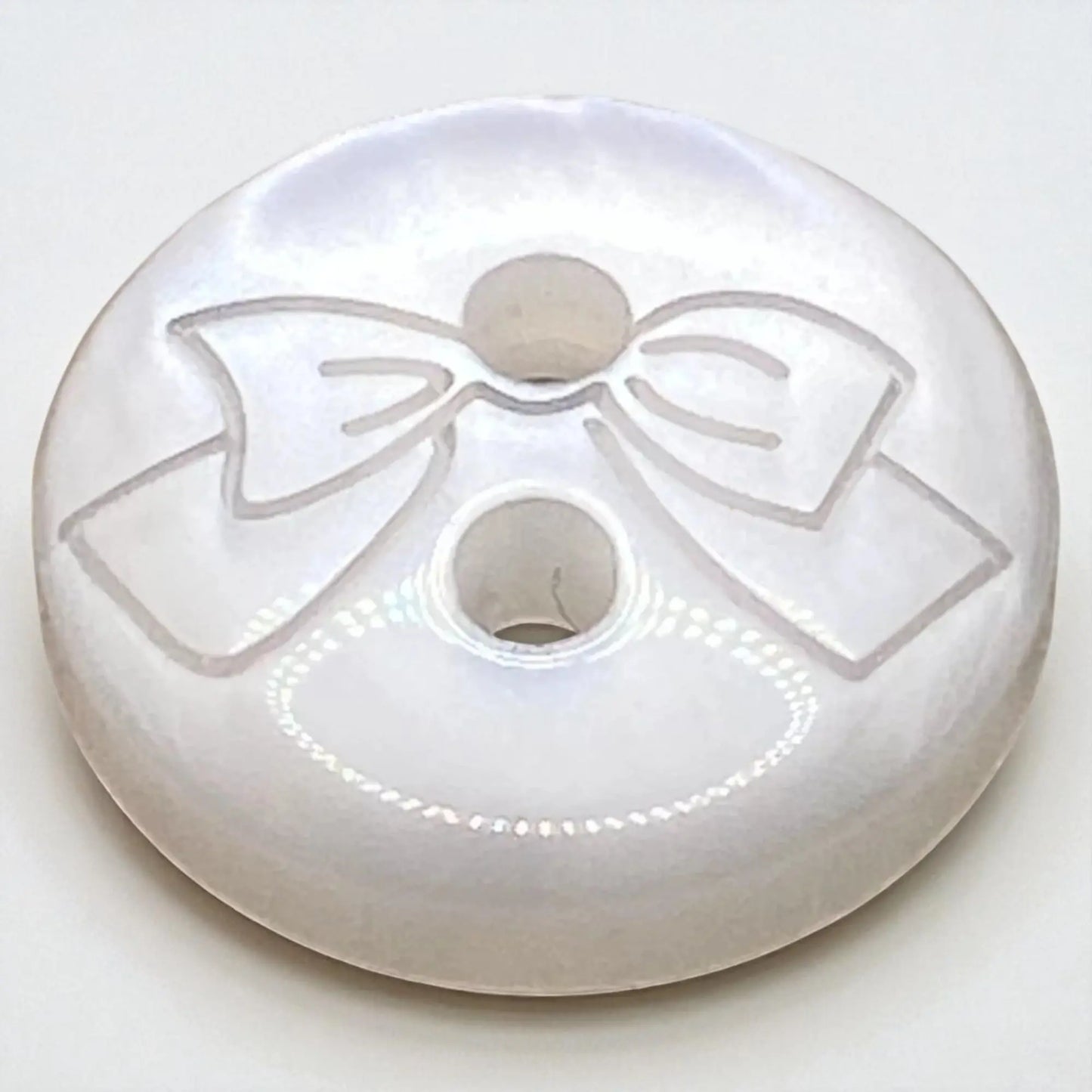 Baby Buttons with Bow Design, 11mm, 2-Hole, Pack of 12, 10 Colours Available (Baby Blue)