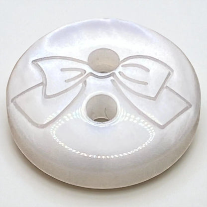 Baby Buttons with Bow Design, 11mm, 2-Hole, Pack of 12, 10 Colours Available (Baby Blue)