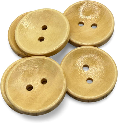 Wooden Buttons, 23mm Oval, 2 Hole, for Cardigan Knitting, Pack of 10