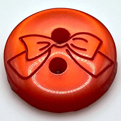 Baby Buttons with Bow Design, 11mm, 2-Hole, Pack of 12, 10 Colours Available (Baby Blue)