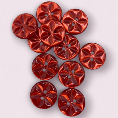 Star Sewing Buttons, 11mm 14mm 16mm, 11 Colours, Pack of 12, Classic British Style (01 White, 11mm)