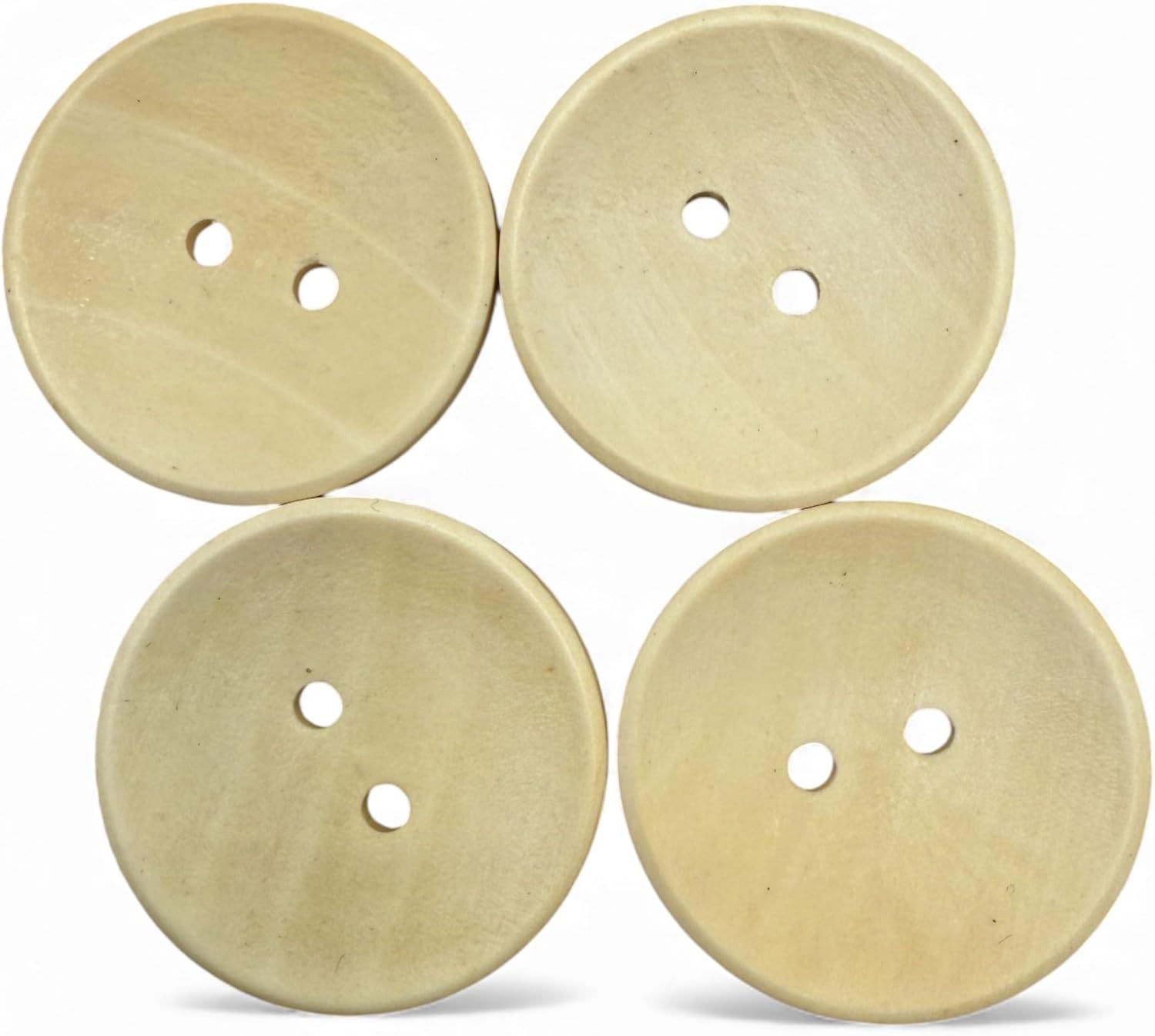Wooden Buttons, 30mm, Light Brown, Oval, 2 Hole, Pack of 10