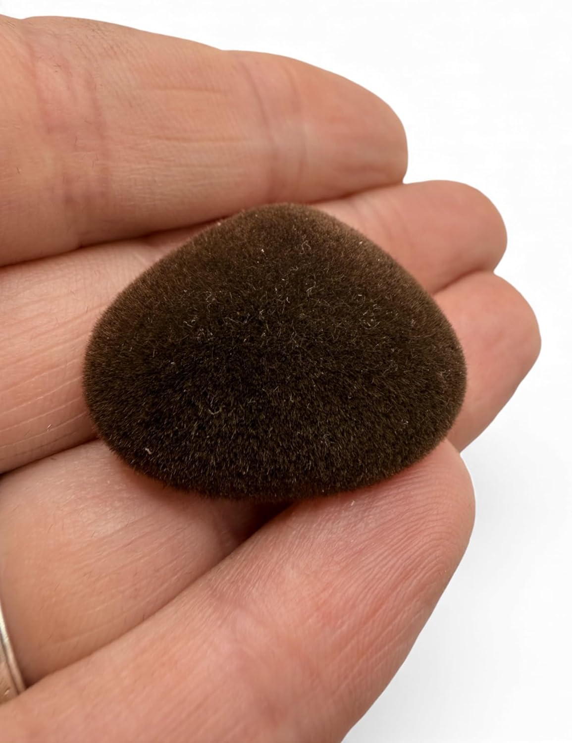 Brown Animal Nose for Teddy Bear and Soft Toy Making, 30mm, Flocked Detail, Plush Material (1)