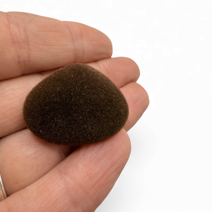 Brown Animal Nose for Teddy Bear and Soft Toy Making, 30mm, Flocked Detail, Plush Material (1)