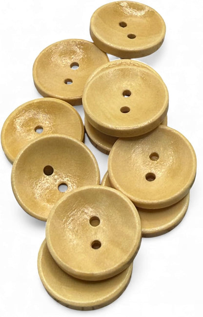 Wooden Buttons, 23mm Oval, 2 Hole, for Cardigan Knitting, Pack of 10