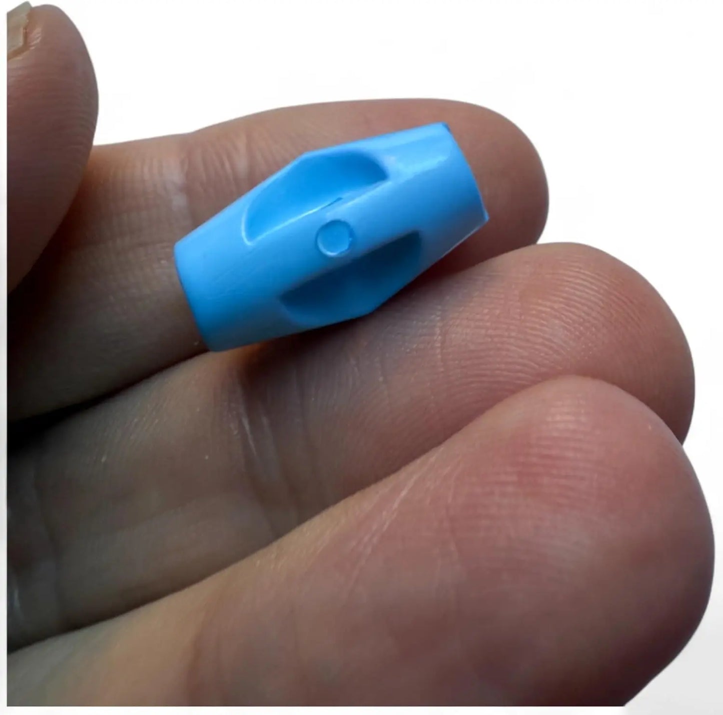 Baby Toggle Buttons, Blue Plastic Duffle Fasteners, 19mm, Pack of 6