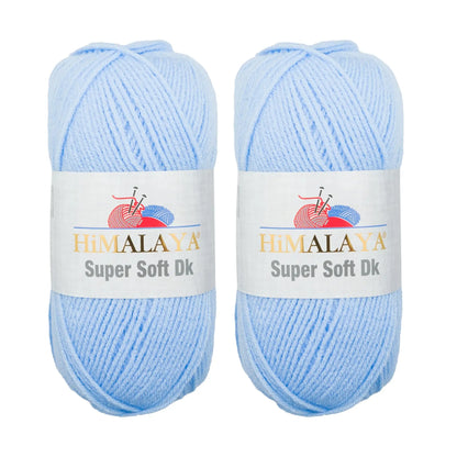 Himalaya Super Soft DK Wool Yarn for Knitting and Crochet, Baby Projects, 100g, 2 Skeins (Baby Pink)