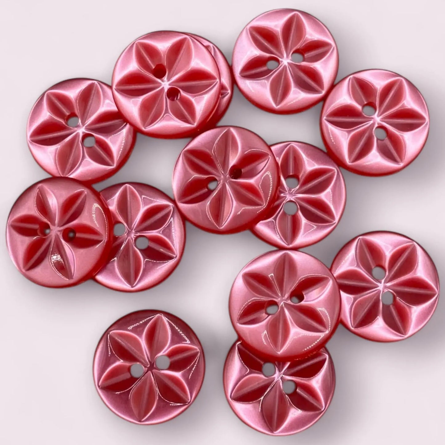 Star Sewing Buttons, 11mm 14mm 16mm, 11 Colours, Pack of 12, Classic British Style (01 White, 11mm)