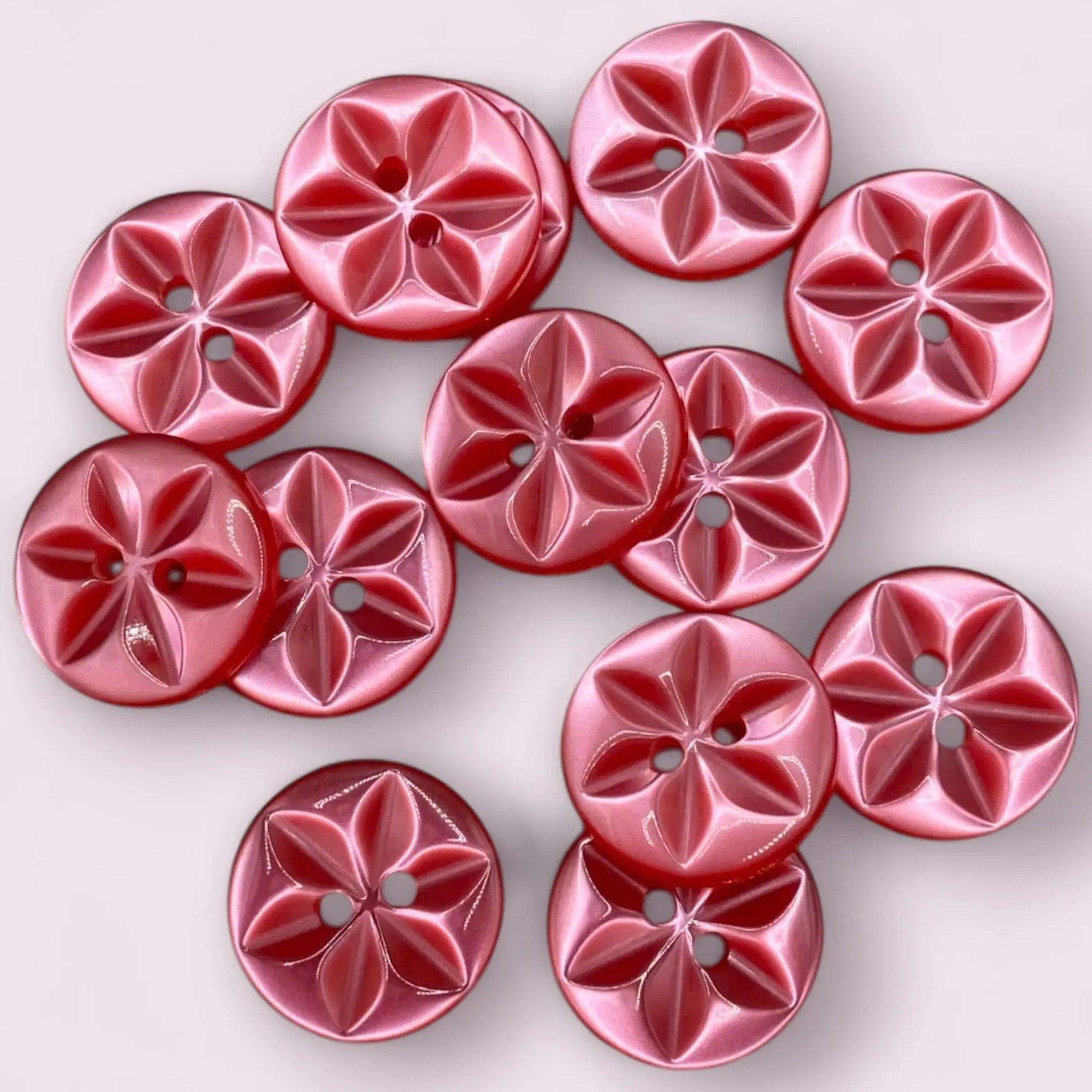 Star Sewing Buttons, 11mm 14mm 16mm, 11 Colours, Pack of 12, Classic British Style (01 White, 11mm)