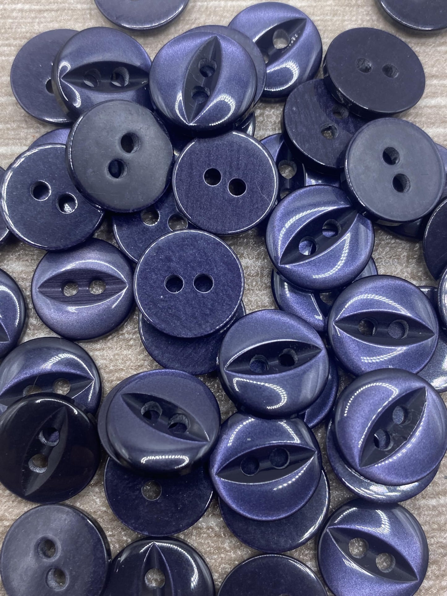KnitForLess 100Pcs 11mm Fisheye Buttons Polyester Baby Cardigans Knitting Sewing