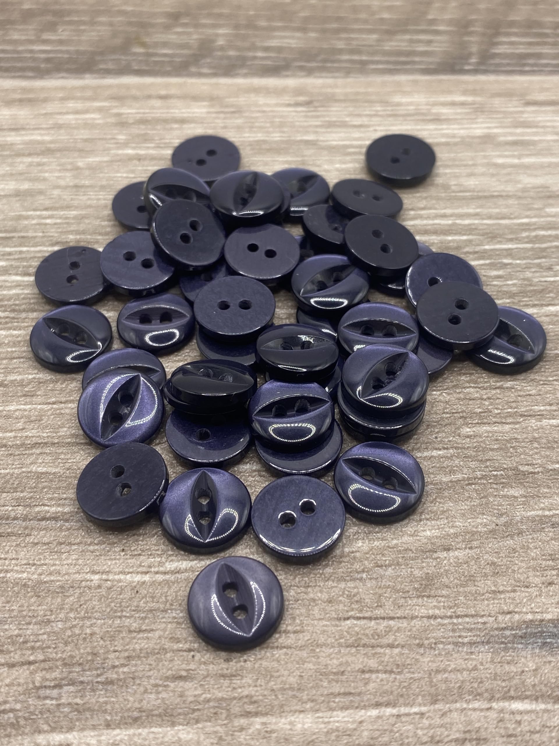 KnitForLess 100Pcs 11mm Fisheye Buttons Polyester Baby Cardigans Knitting Sewing