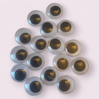 KnitForLess Large Googly Eyes 20mm Self Adhesive Wiggle for Crafts DIY Projects School Art Supplies & Kids Activities,