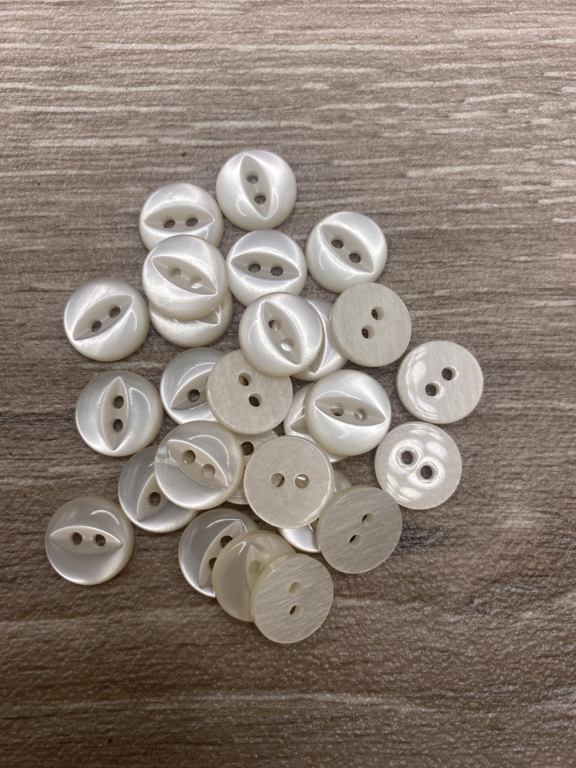 KnitForLess 100Pcs 11mm Fisheye Buttons Polyester Baby Cardigans Knitting Sewing