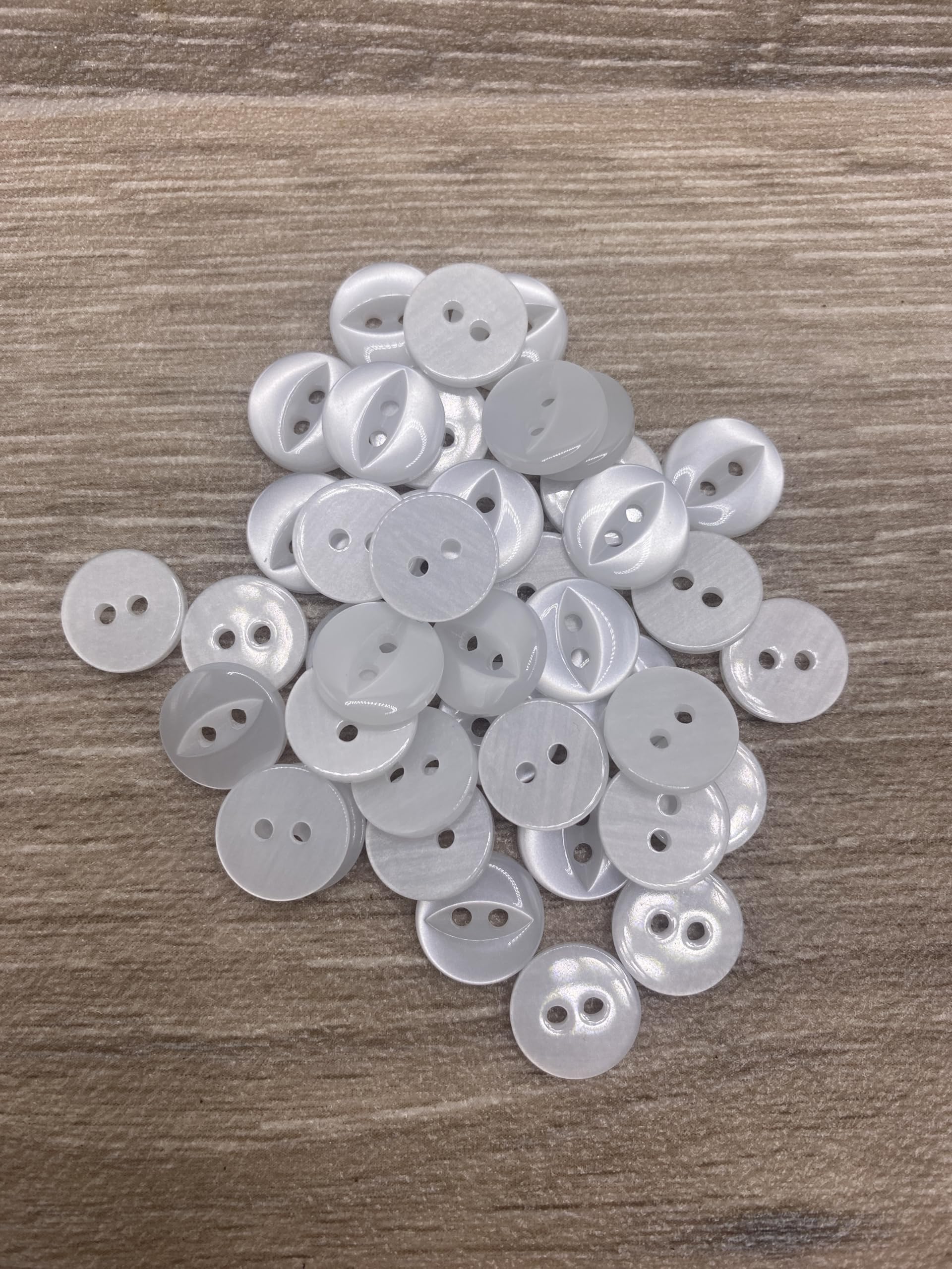 KnitForLess 100Pcs 11mm Fisheye Buttons Polyester Baby Cardigans Knitting Sewing