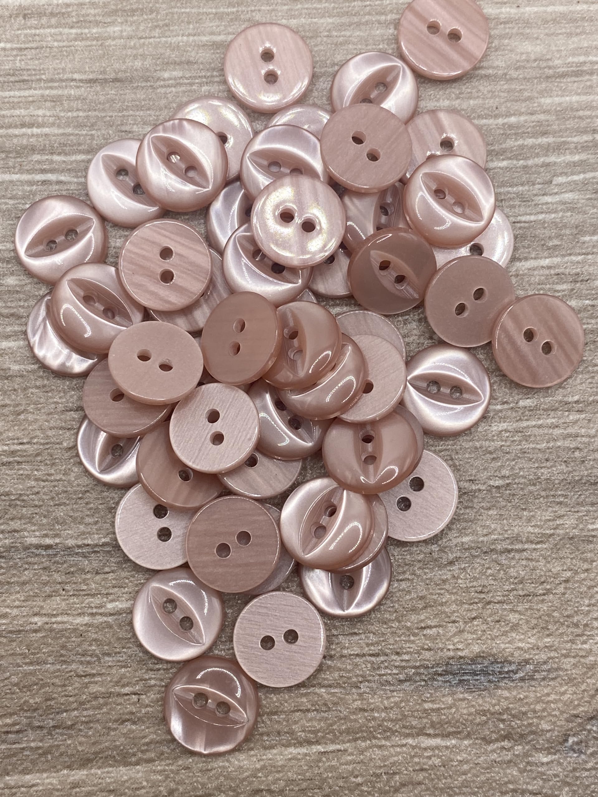 KnitForLess 100Pcs 11mm Fisheye Buttons Polyester Baby Cardigans Knitting Sewing