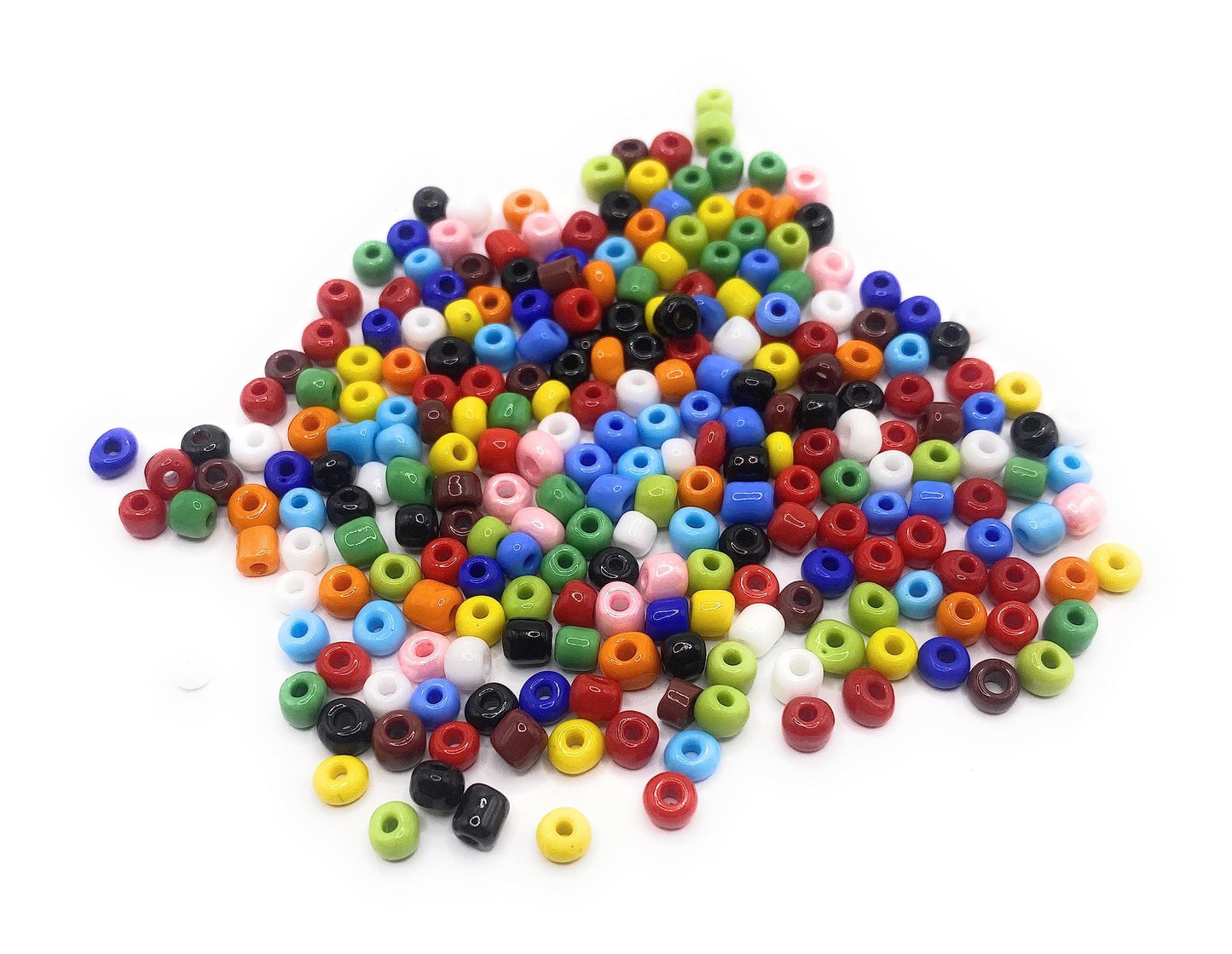 KnitForLess 6/0 50g 4mm Mixed Glass Seed Beads Opaque Many Colours Craft Bracelet Necklace Earrings Jewelry Making DIY