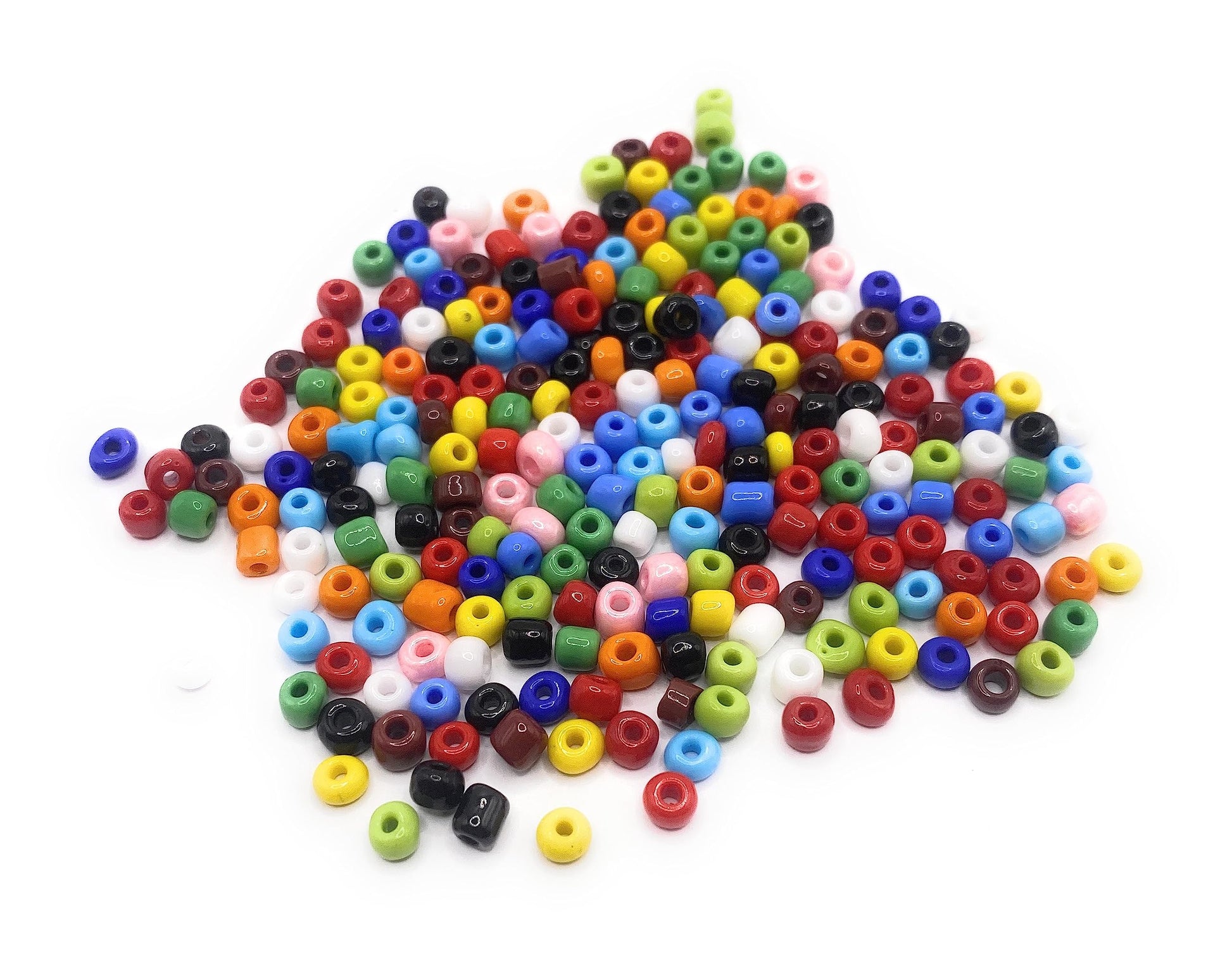 KnitForLess 6/0 50g 4mm Mixed Glass Seed Beads Opaque Many Colours Craft Bracelet Necklace Earrings Jewelry Making DIY