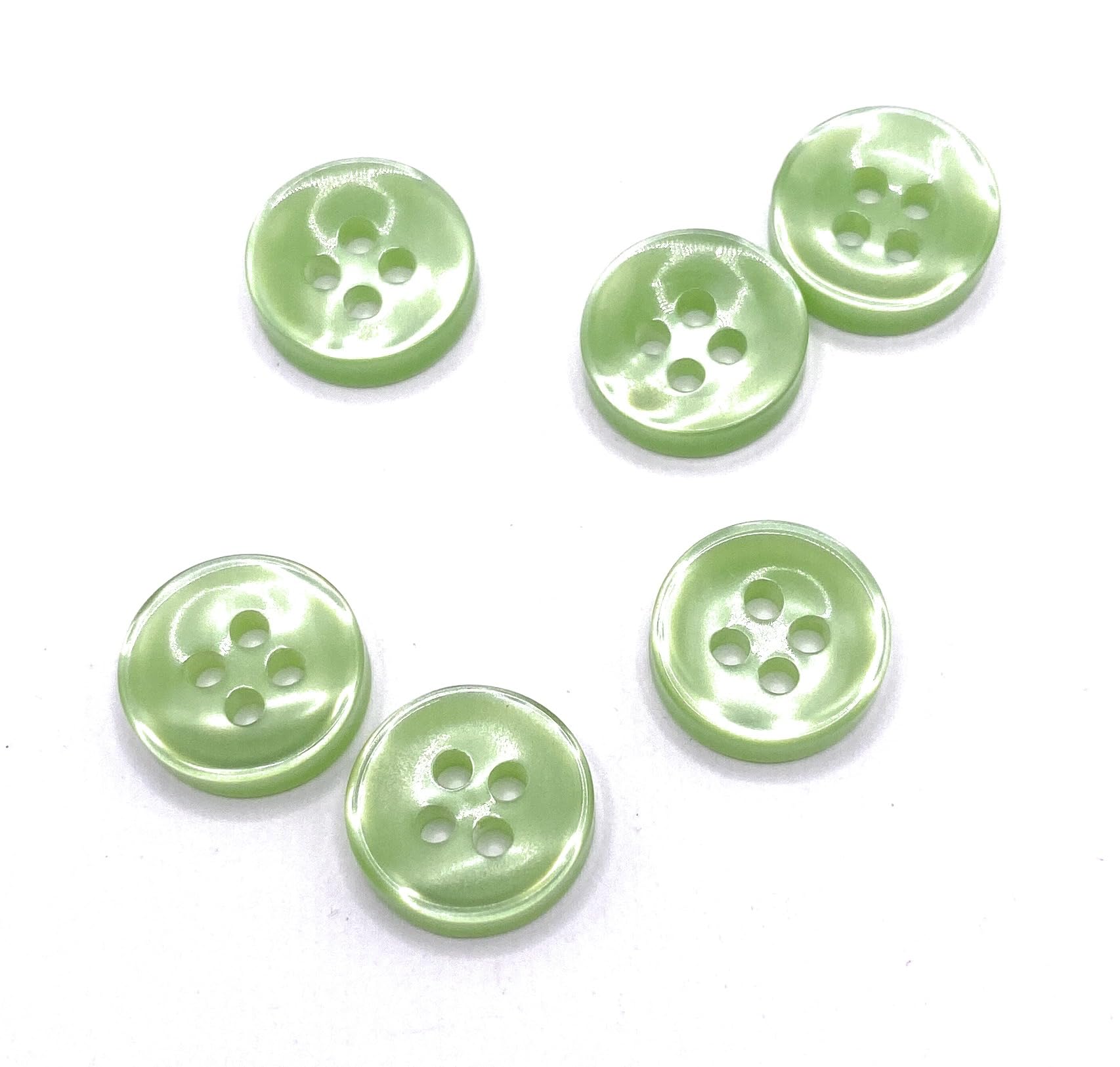 KnitForLess Green 11mm Buttons 4 Hole Baby Cardigans Shirt Knitting Sewing Plastic