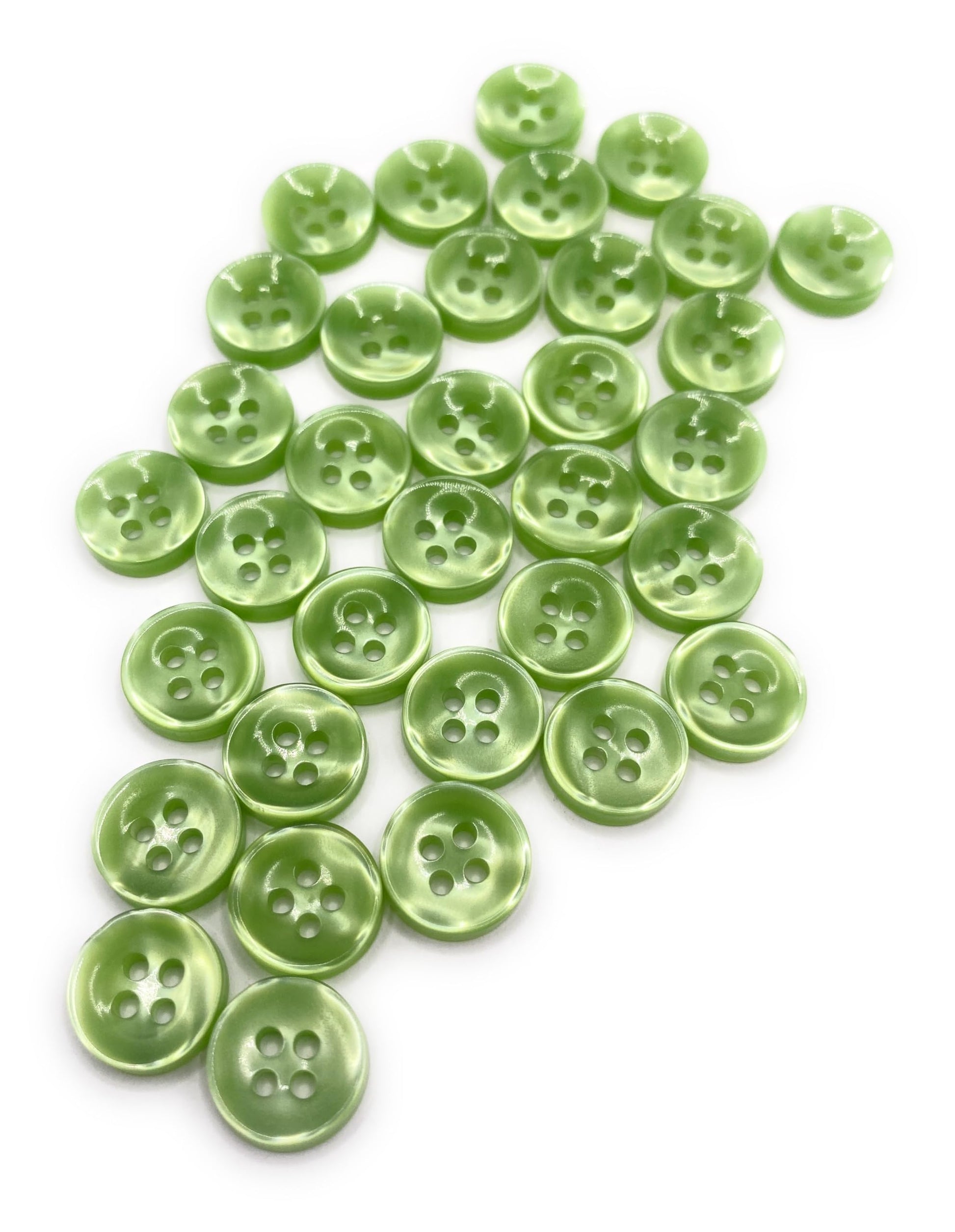 KnitForLess Green 11mm Buttons 4 Hole Baby Cardigans Shirt Knitting Sewing Plastic