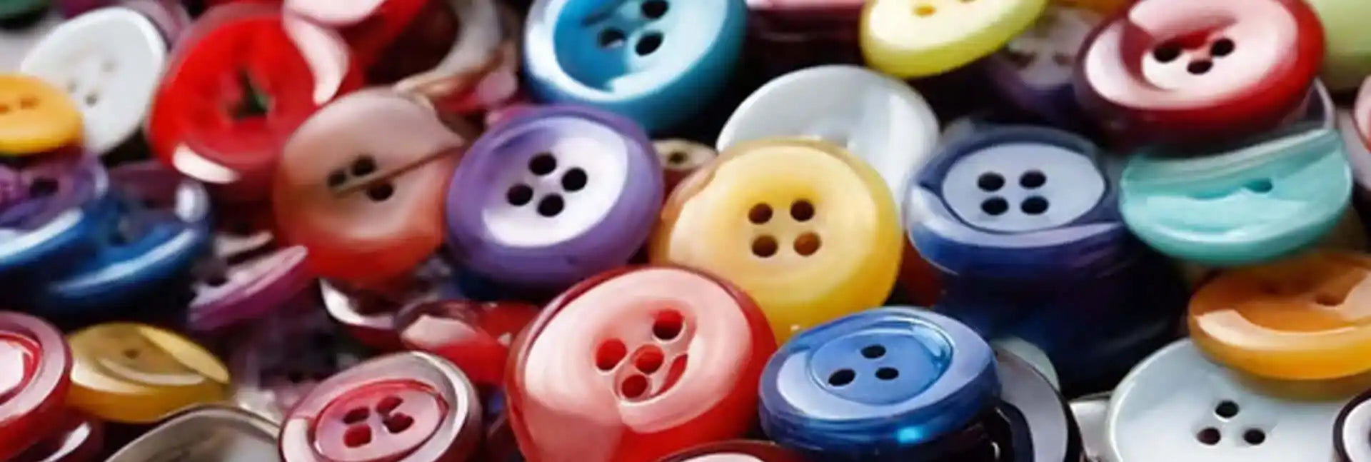 Colorful assortment of sewing buttons.