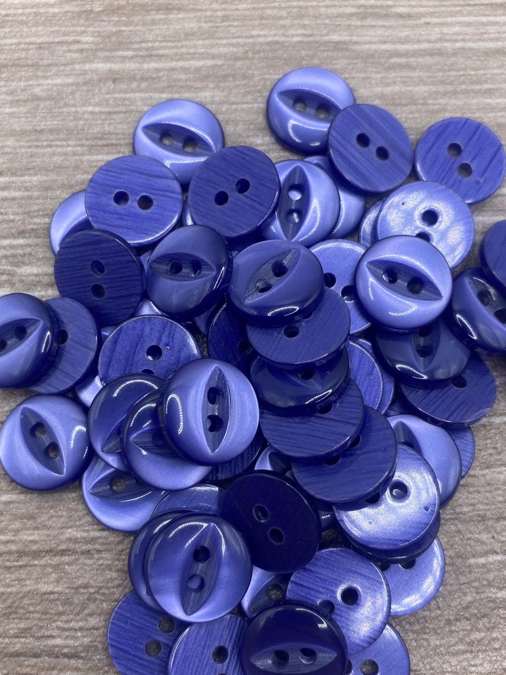 KnitForLess 100Pcs 11mm Fisheye Buttons Polyester Baby Cardigans Knitting Sewing