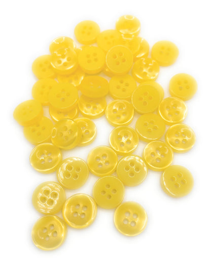 KnitForLess Yellow 11mm Buttons 4 Hole Baby Cardigans Shirt Knitting Sewing Plastic