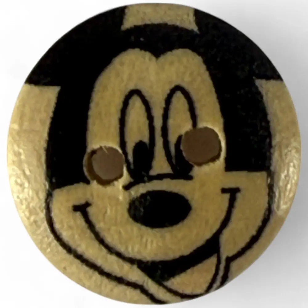 Disney Mickey Mouse Wooden Buttons 15mm Pack of 10