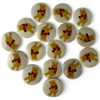 Winnie the Pooh wooden buttons.