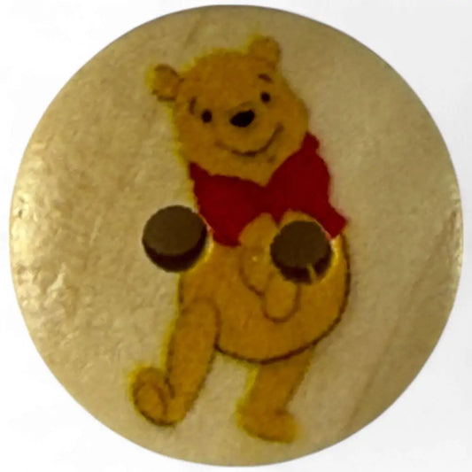 Disney Winnie The Pooh Wooden Sewing Buttons 15mm Pack of 10