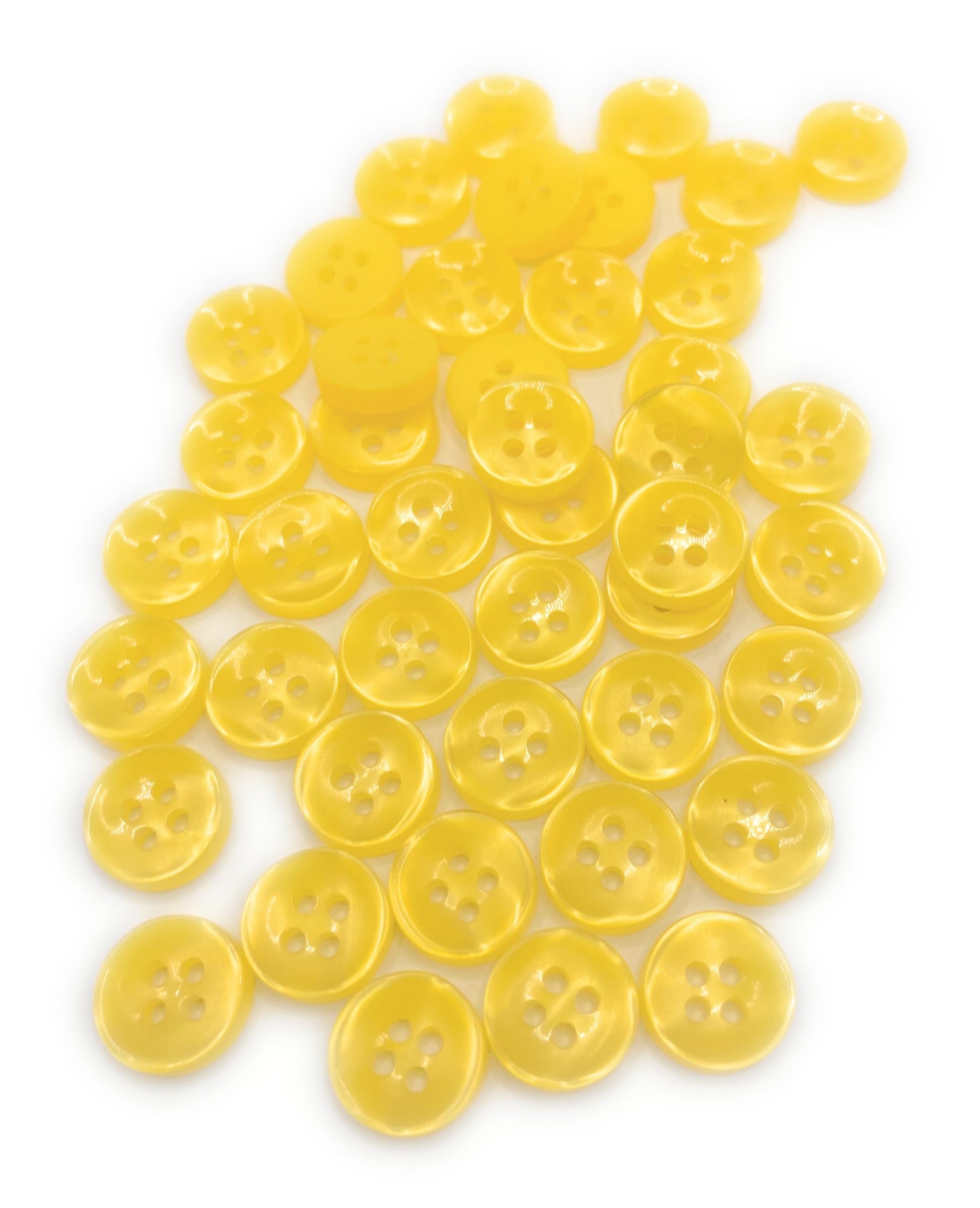 KnitForLess Yellow 11mm Buttons 4 Hole Baby Cardigans Shirt Knitting Sewing Plastic