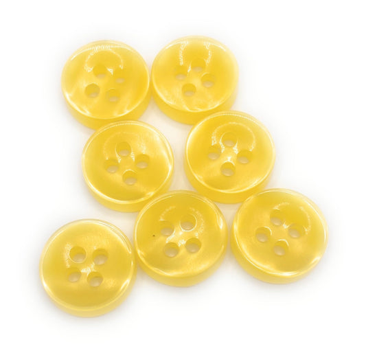 KnitForLess Yellow 11mm Buttons 4 Hole Baby Cardigans Shirt Knitting Sewing Plastic